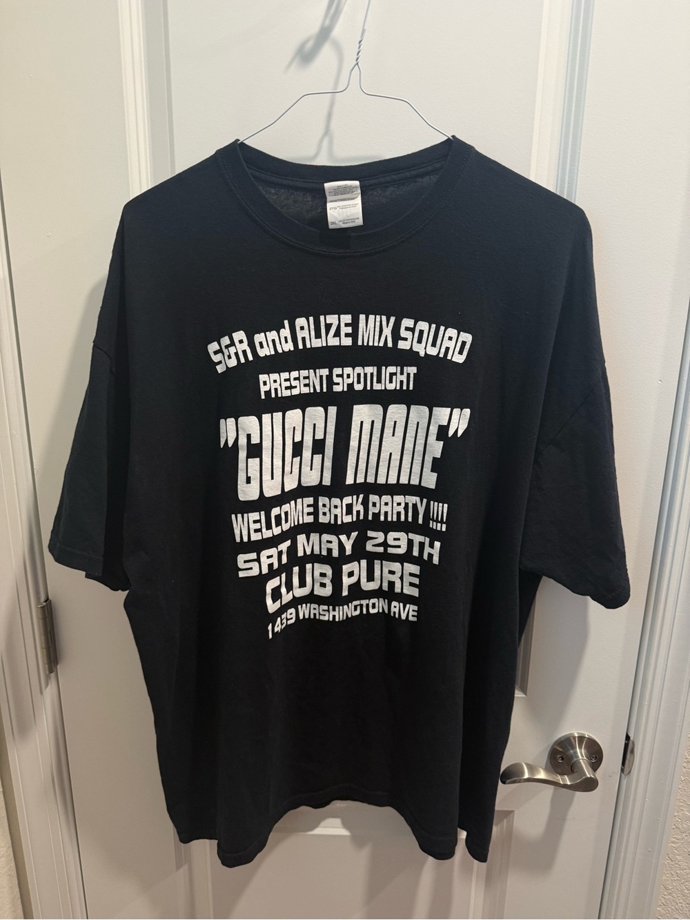 & Other Stories Black Short Sleeve Tee with White Graphic Text